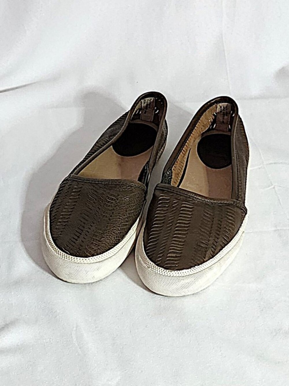 Frye brown leather Kira slip ons